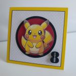 Kartka na urodziny ręcznie robiona Pokemon Pikachu - Kartka na urodziny ręcznie robiona Pokemon Pikachu