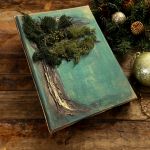 Prezent święta ręcznie robiony notes pamiętnik w stylu vintage  - notes dla córki zielony