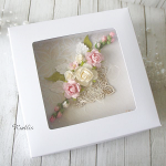 Kartka ślubna  "Dwa serca" v4 - ślubna róż 3