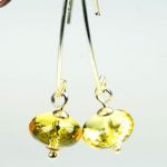 Srebro Cytryn kolczyki - 