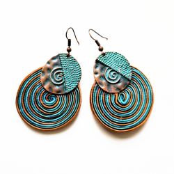 Spirals kolczyki sutaszowe