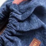 Granatowy patchworkowy workoplecak z kieszeniami - 