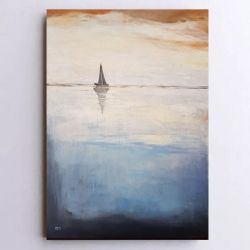 Samotna łódź-obraz akrylowy 70/50 cm 