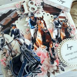 [Zamówienie specjalne] Kartka na 18. urodziny dla miłośniczki koni, w pudełku