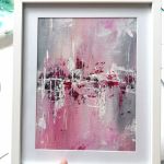 Prezent na urodziny - różowa abstrakcja - Passe-partout