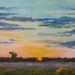 Pejzaż 3-praca formatu 18/24 cm . - 