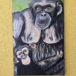 Obraz akrylowy na płótnie pt Trzymam się mamy,  60x40x1cm  - 