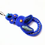 Cobalt Leaves kolczyki sutasz - 