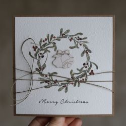 Merry Christmas kartka z dzwonkami świątecznymi