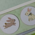 Kartka wielkanocna z króliczkami (2) - Ozdobne żetony z uroczymi króliczkami