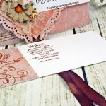 Kopertówka z okazji ślubu- różowe retro - 
