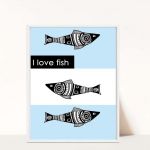 Plakat I love fish - 