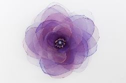 Broszka kwiat 16cm fiolet