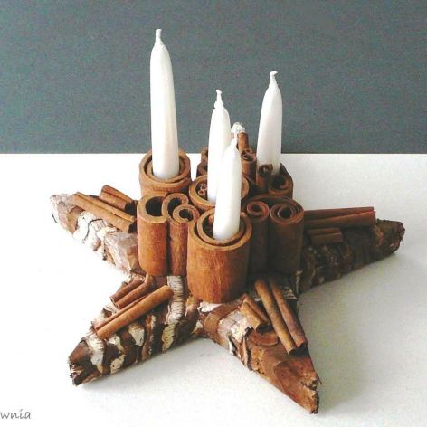 Świecąca gwiazda w cynamonie