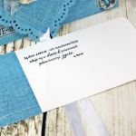 Kopertówka z okazji ślubu-błękitny motyl - 