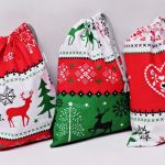 Świąteczny worek prezentowy ozdoba kominkowa - ozdoba świąteczna