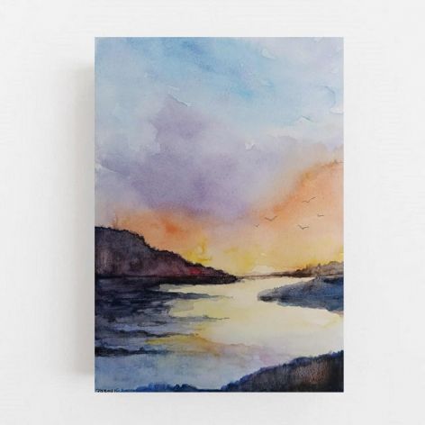 Pejzaż-akwarela A4.