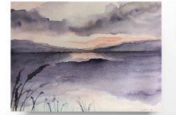 Pejzaż-akwarela formatu- 18/24 cm.