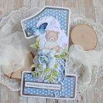 Kartka cyferka na roczek "Boy's World" - 