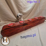 Świecznik Shou Sugi Ban czerwony Inga No. 2 - 