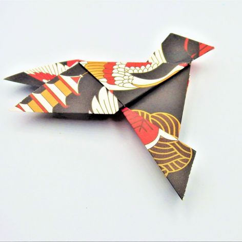 Magnes na lodówkę origami ptaszek żurawie