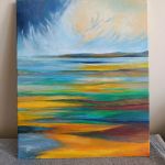 Pejzaż abstrakcyjny-obraz akrylowy  - 