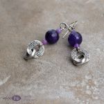 Ametyst kuliście - kolczyki z ametystem