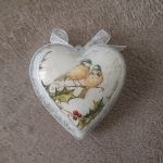 Bombka - akrylowe serce - 8 cm - 