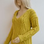 Sweterek w kolorze musztardy - crochet sweater
