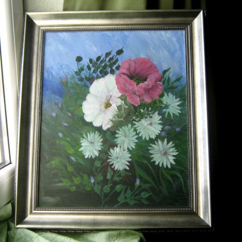 Obraz - Róże - malowane akrylem