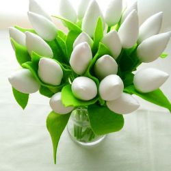 Tulipan 100% bawełna biały
