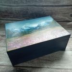 Ręcznie malowane drewniane pudełko Kalatówki - Od przodu