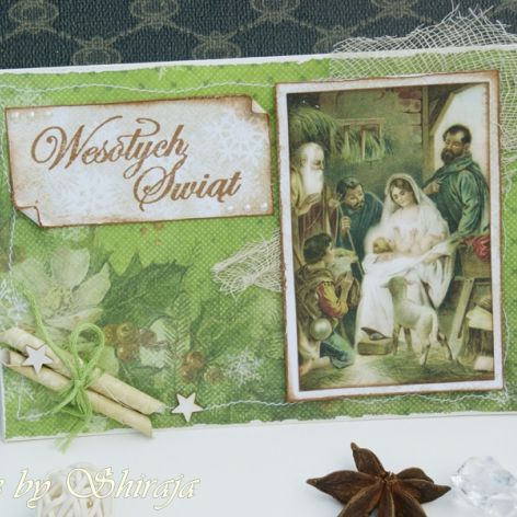 Wesołych Świąt- kartka z gwiazdkami