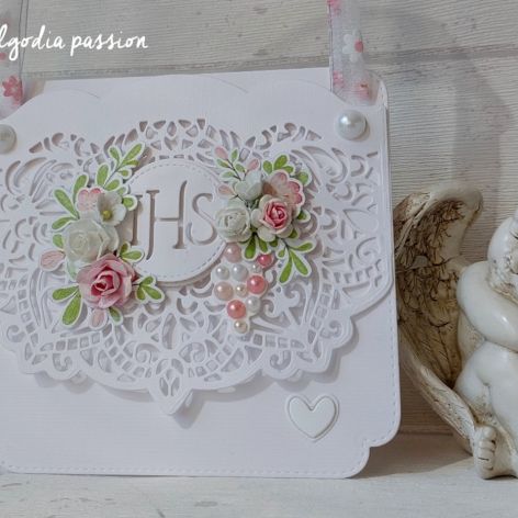 Kartka w kształcie torebki - komunia