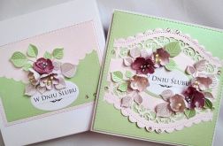 Kartka W DNIU ŚLUBU pastelowa