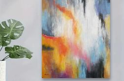 Abstrakcja-OBRAZ AKRYLOWY FORMATU 100/70 CM .