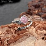 Pierścionek srebrny z różowym turmalinem - różowy turmalin
