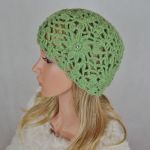 Czapka zielona wełna - Modna czapka