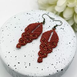 „LEA” kolczyki makramowe