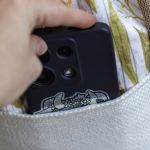 Sztruksowy workoplecak w kwiaty z kieszeniami I - 