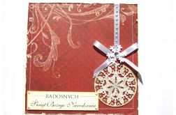 Kartka świąteczna z bombką