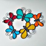 Zawieszka Kolorowe motylki Tiffany - motylki na ścianie