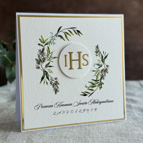 Ręcznie robione zaproszenia komunijne, 4A