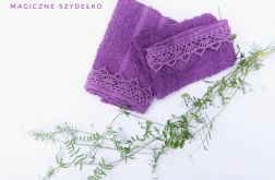 Ręcznik i myjka fiolet