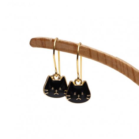 Kolczyki Kissa ze stali chirurgicznej - złoconce.