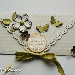 Kopertówka z okazji ślubu-'oliwkowy ogród'