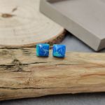 Oceaniczne Kostki – kolczyki w odcieniach błękitu - 3
