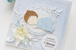 Kartka na chrzest, pamiątka chrztu - bobas