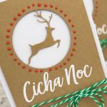 Eco kartka z reniferem - Kartka bożonarodzeniowa eco