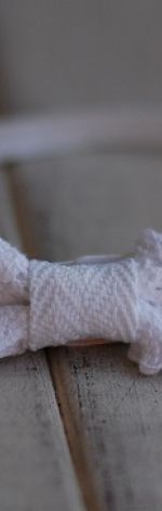 Opaska niemowlęca - Koronkowe, białe mini